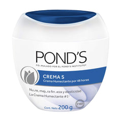 POND'S Crema S Humectante para rostro y cuello, hidratación suave.