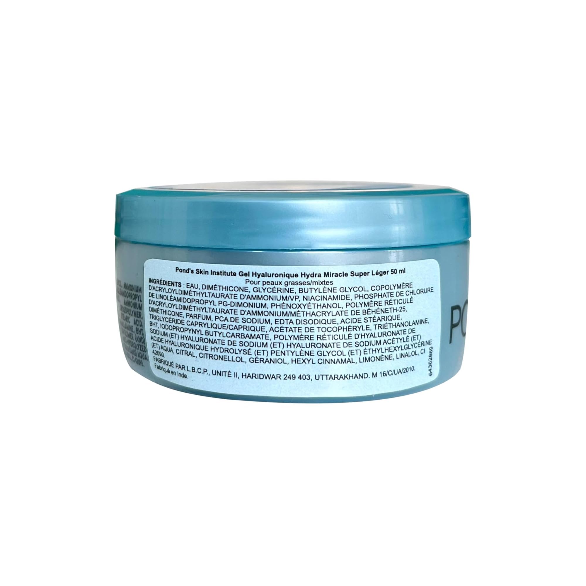 Pond's Super Light Gel aplicación fácil sobre la piel.