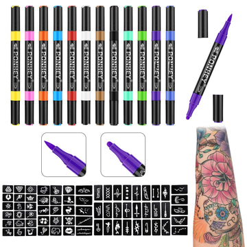 Ponhey tatuajes temporales con colores vibrantes para expresión personal