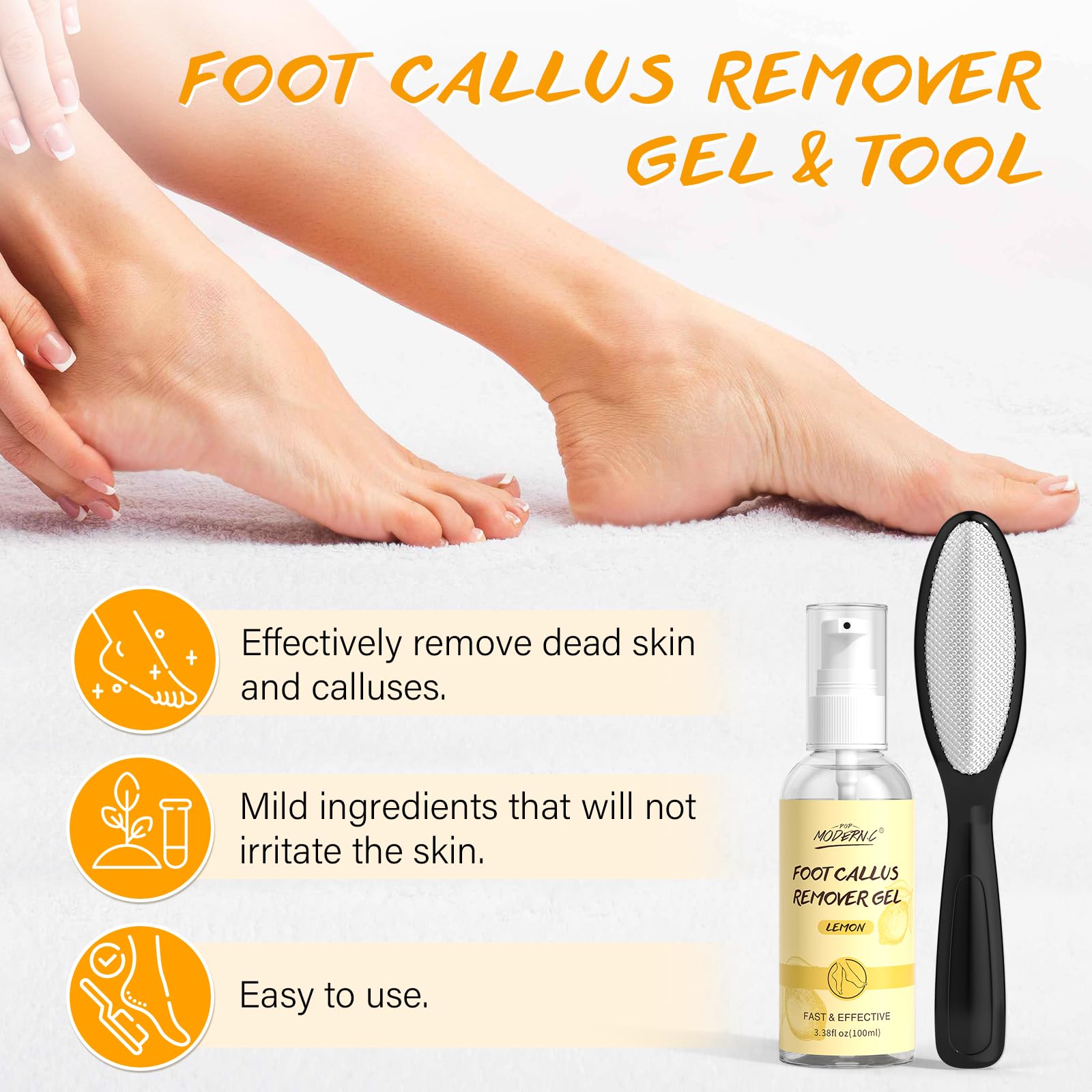 POP MODERN.C gel-remocion-callos-pies para eliminar piel muerta con suavidad.