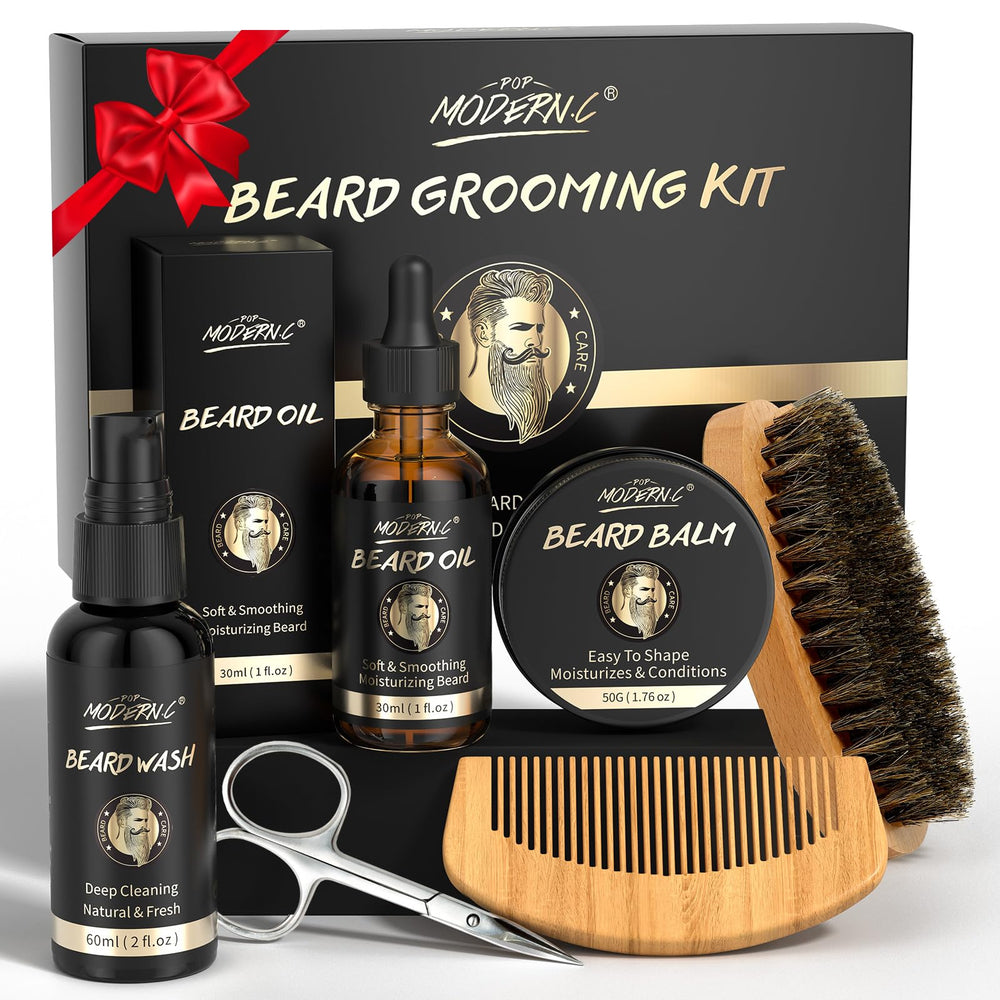 POP MODERN.C kit cuidado barba: lavado-barba limpia y humecta para un aspecto saludable