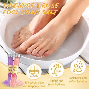POP MODERN.C sal-pies-rosas-lavanda para un baño relajante.