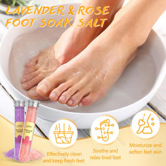 POP MODERN.C sal-pies-rosas-lavanda para un baño relajante.