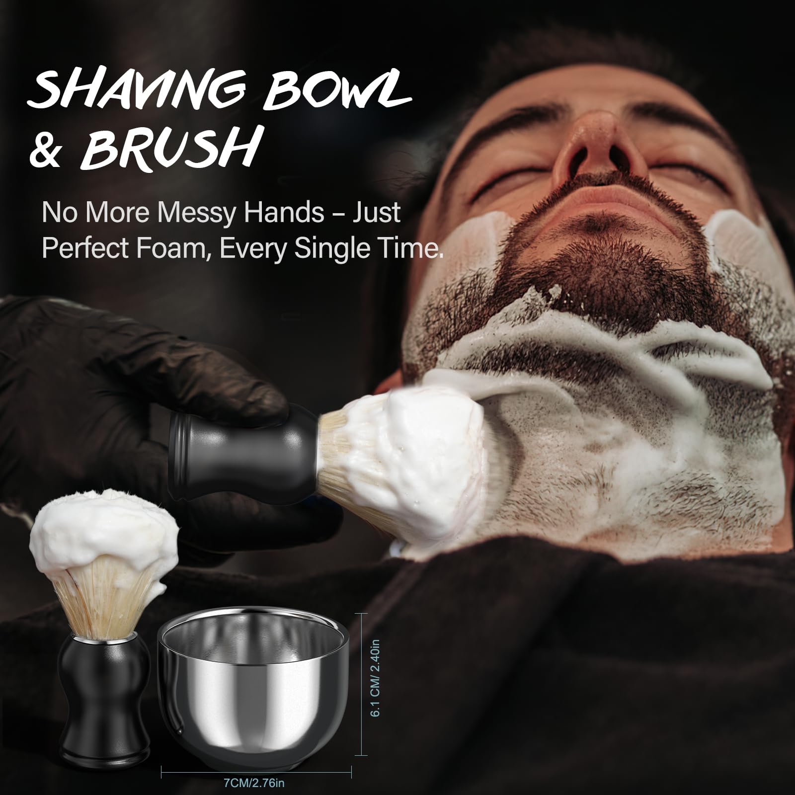 POP MODERN.C shaving brush for rich lather and control