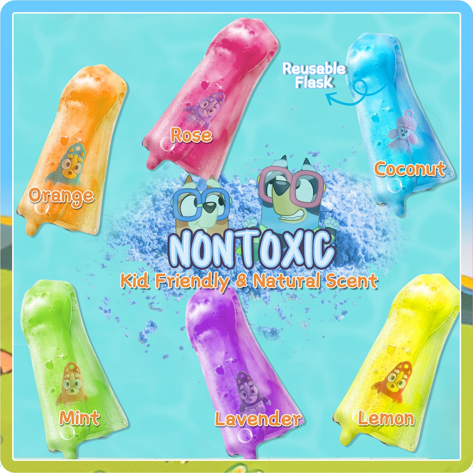 POPBATH figuras de cachorros pastor australiano azul para juego imaginativo.