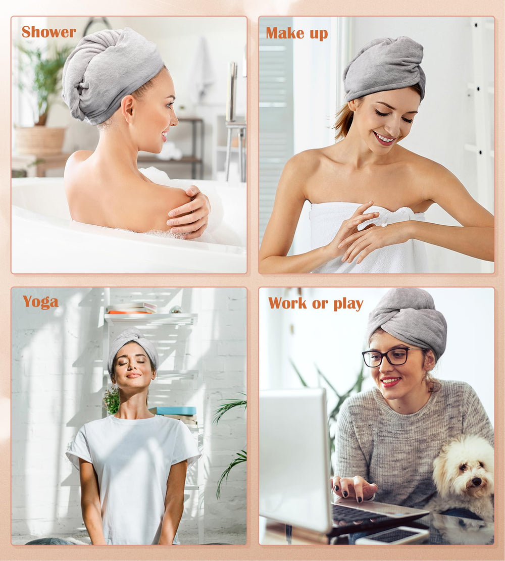 POPCHOSE easy-use wrap supports hands-free styling after shower.