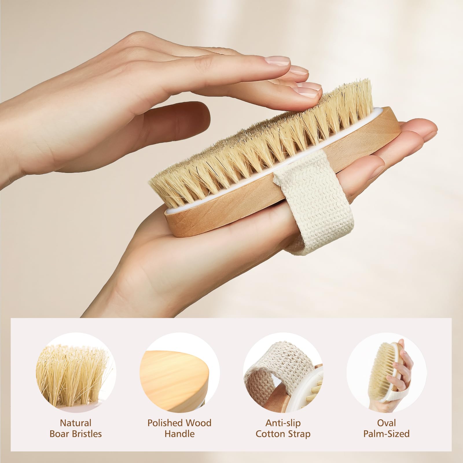 POPCHOSE mango de madera ergonómico para un agarre cómodo durante el cepillado