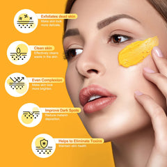 POP MODERN.C Ingredientes naturales como cúrcuma y vitamina C para cuidado facial.