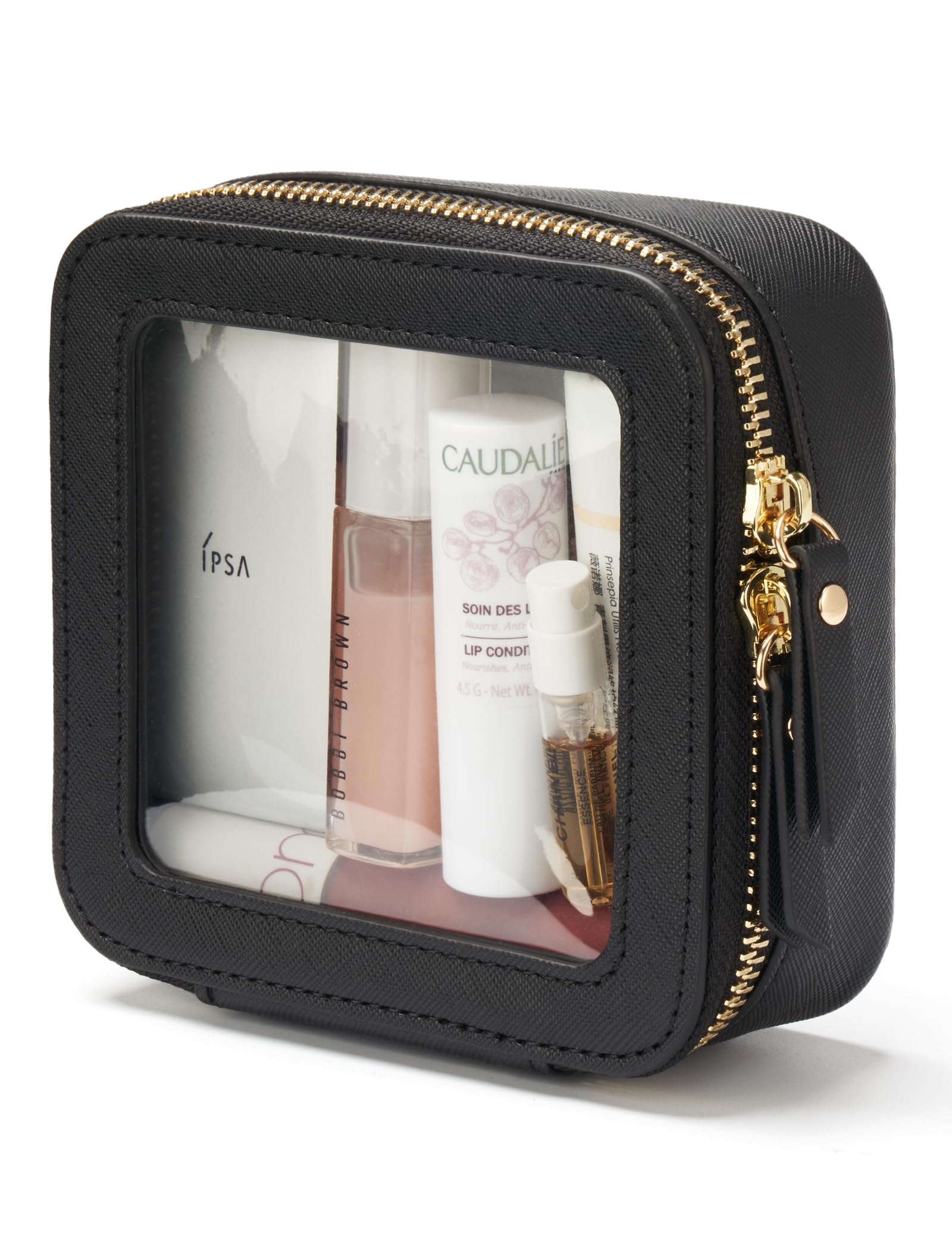 Popvibe bolso maquillaje transparente frontal, visión clara para tus esenciales de viaje