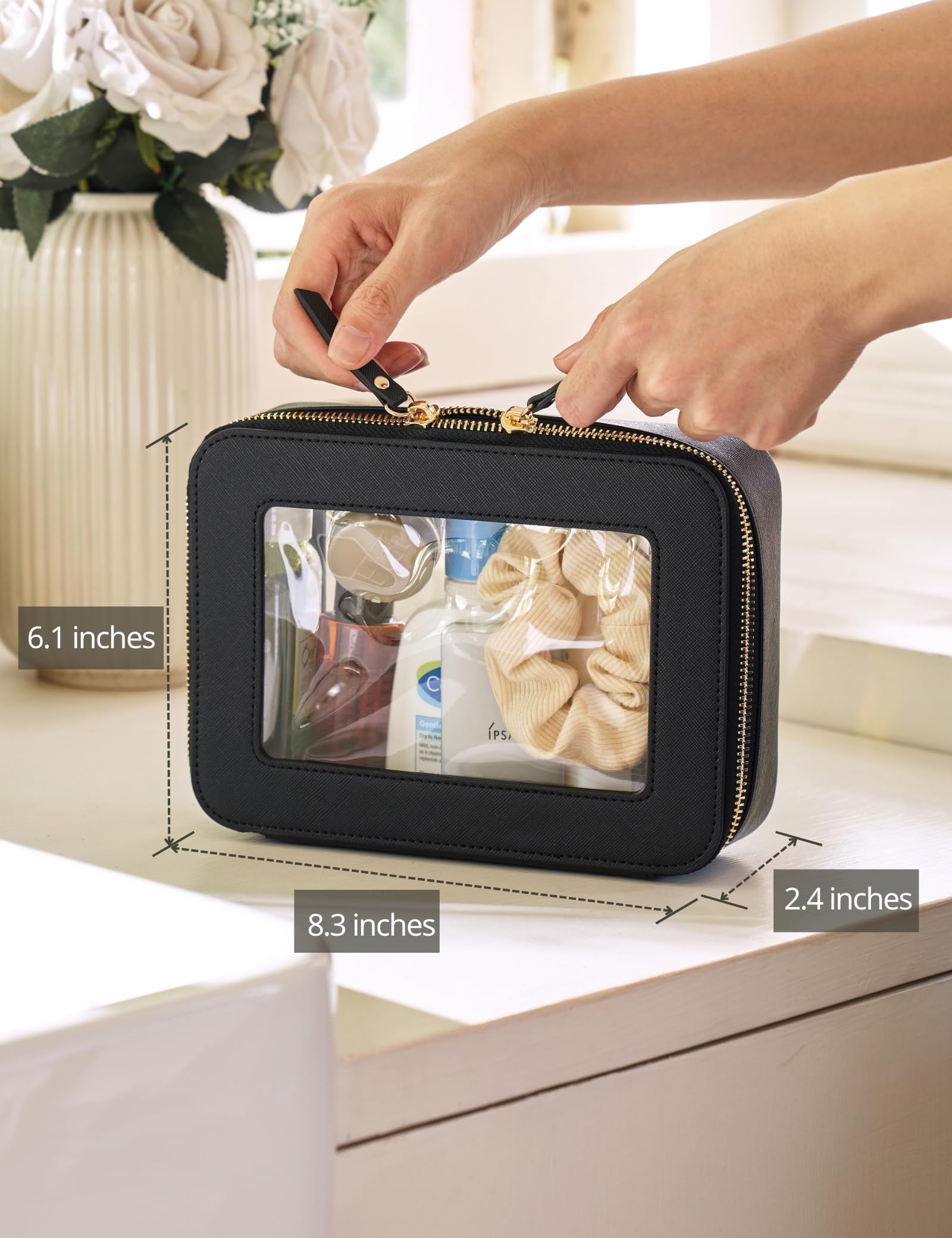 Popvibe bolso viaje compacto, tamaño perfecto para bolsos o maletas.