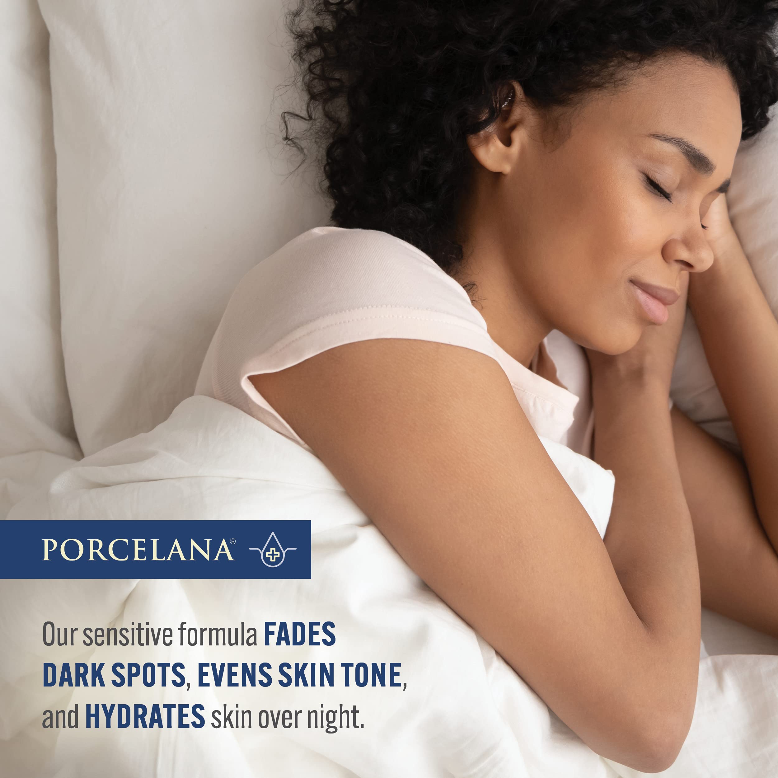 Porcelana Crema Nocturna Hidratante: aplicación en la palma de la mano, absorción rápida