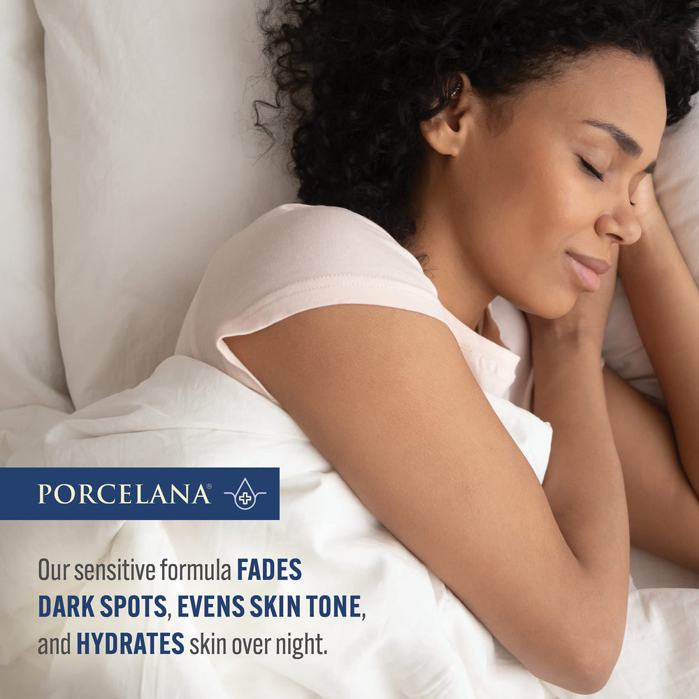 Porcelana Crema Nocturna Hidratante: aplicación en la palma de la mano, absorción rápida