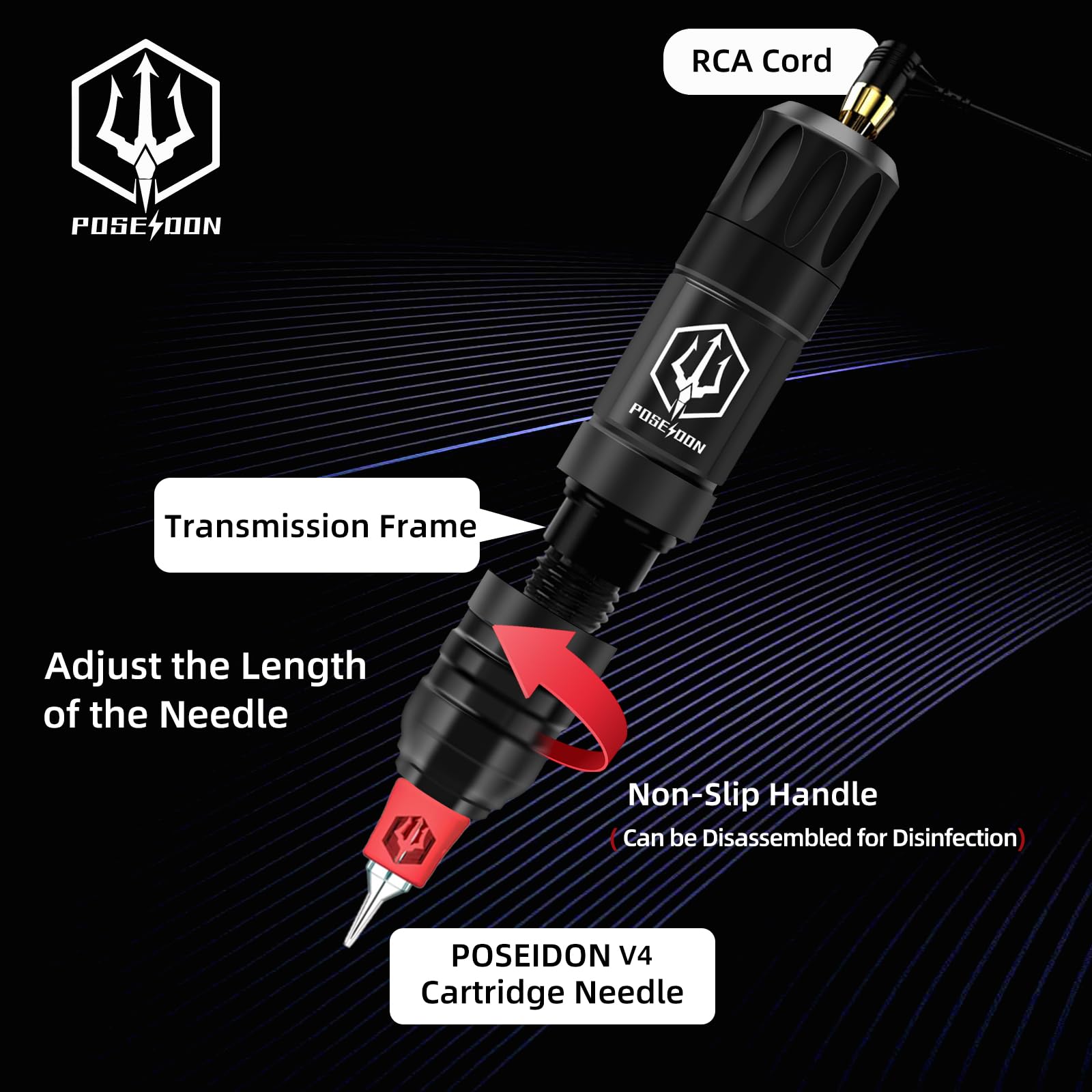 Vidattx Poseidon cable de carga tipo C para recargas rápidas