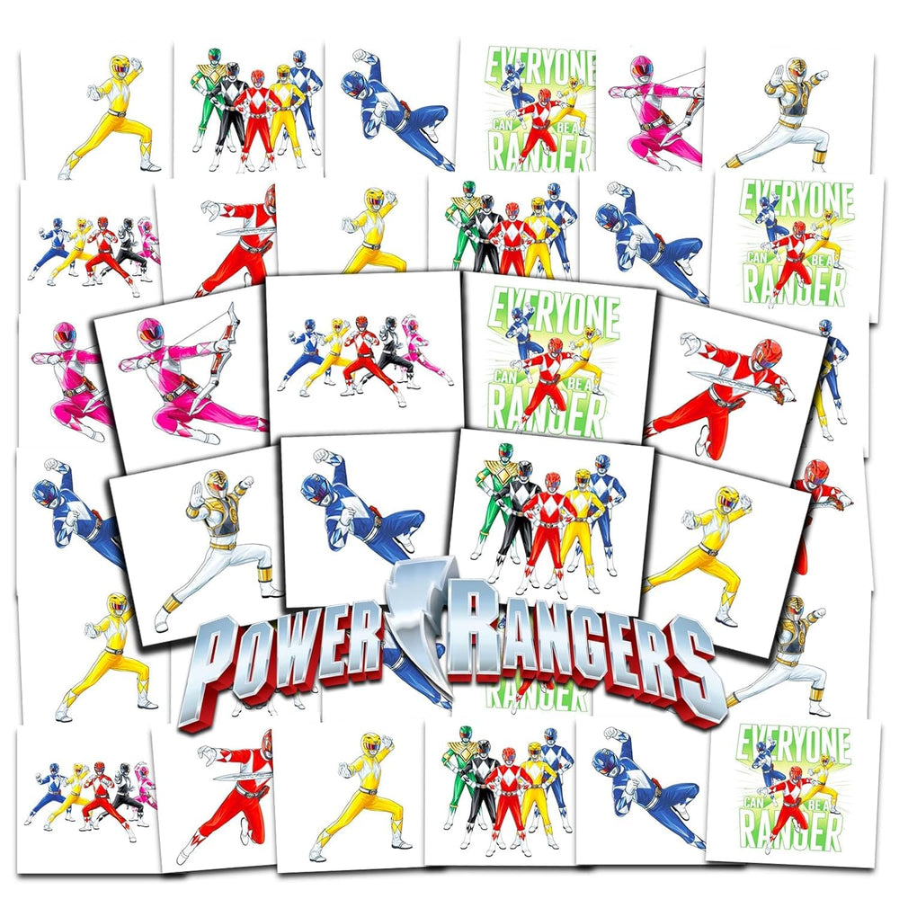 Tatuajes temporales Power Rangers, colección de 70 diseños, tamaño 2x2 para fiestas