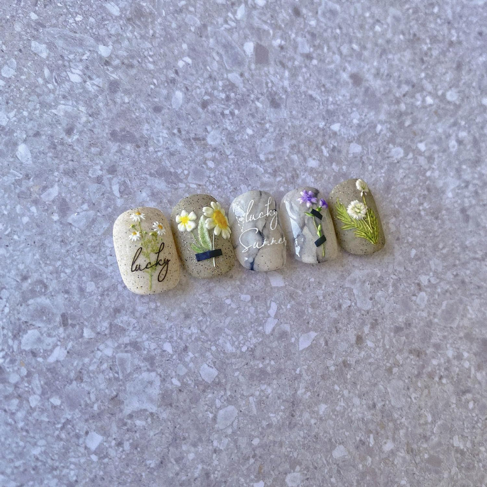 POWPOP arte floral para uñas; compatible con esmalte UV y acrílico.