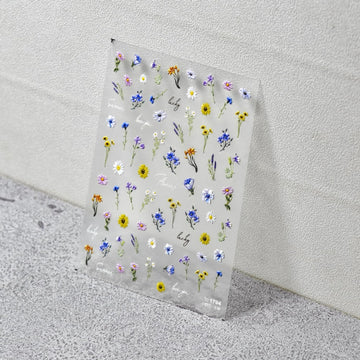 POWPOP diseño floral dinámico para uñas; fácil de aplicar.