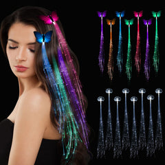 Pozilan corazon led, clip de pelo iluminado para fiestas y estilos brillantes.