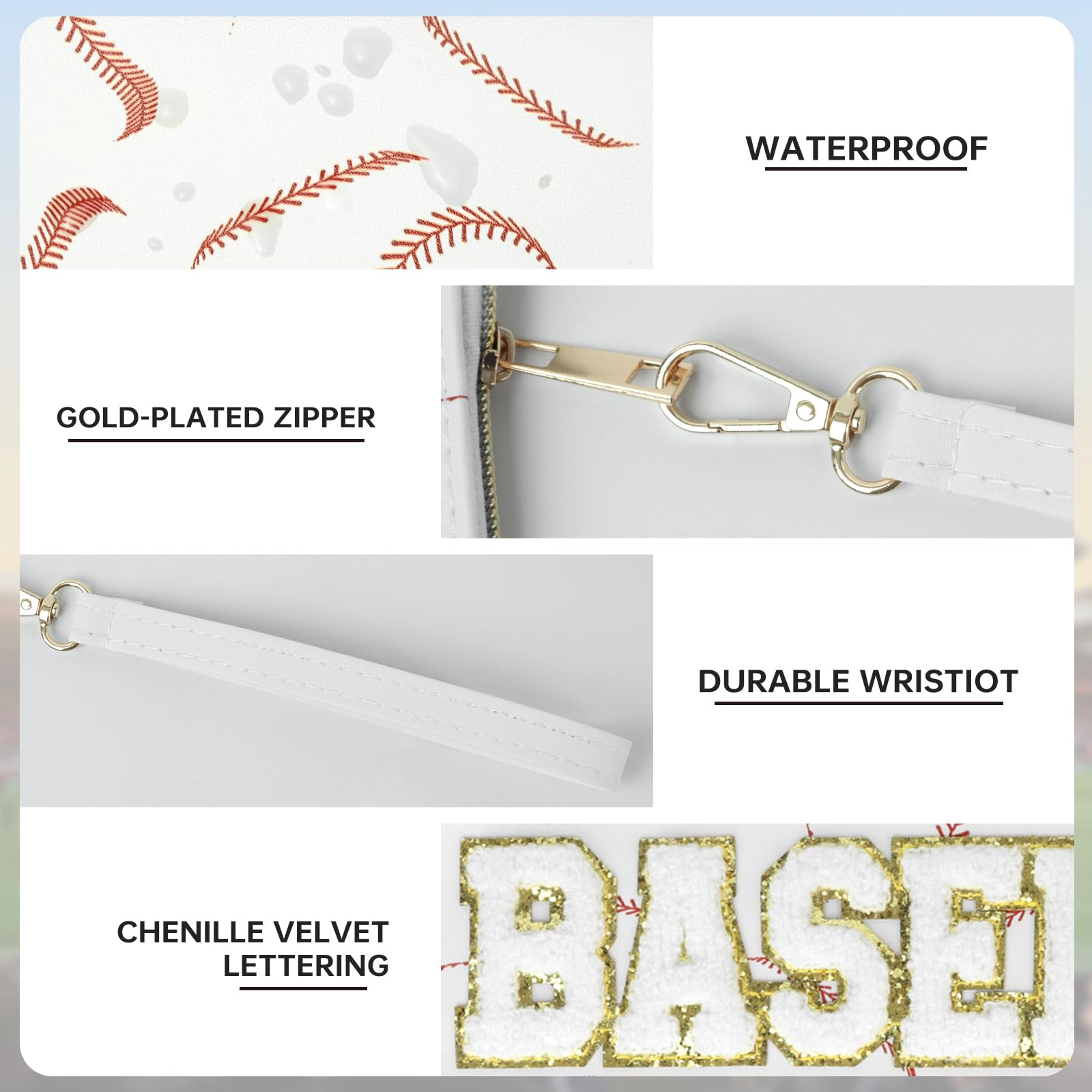 PPeen bolsa baseball transparente, acceso rápido a artículos en aeropuertos y estadios