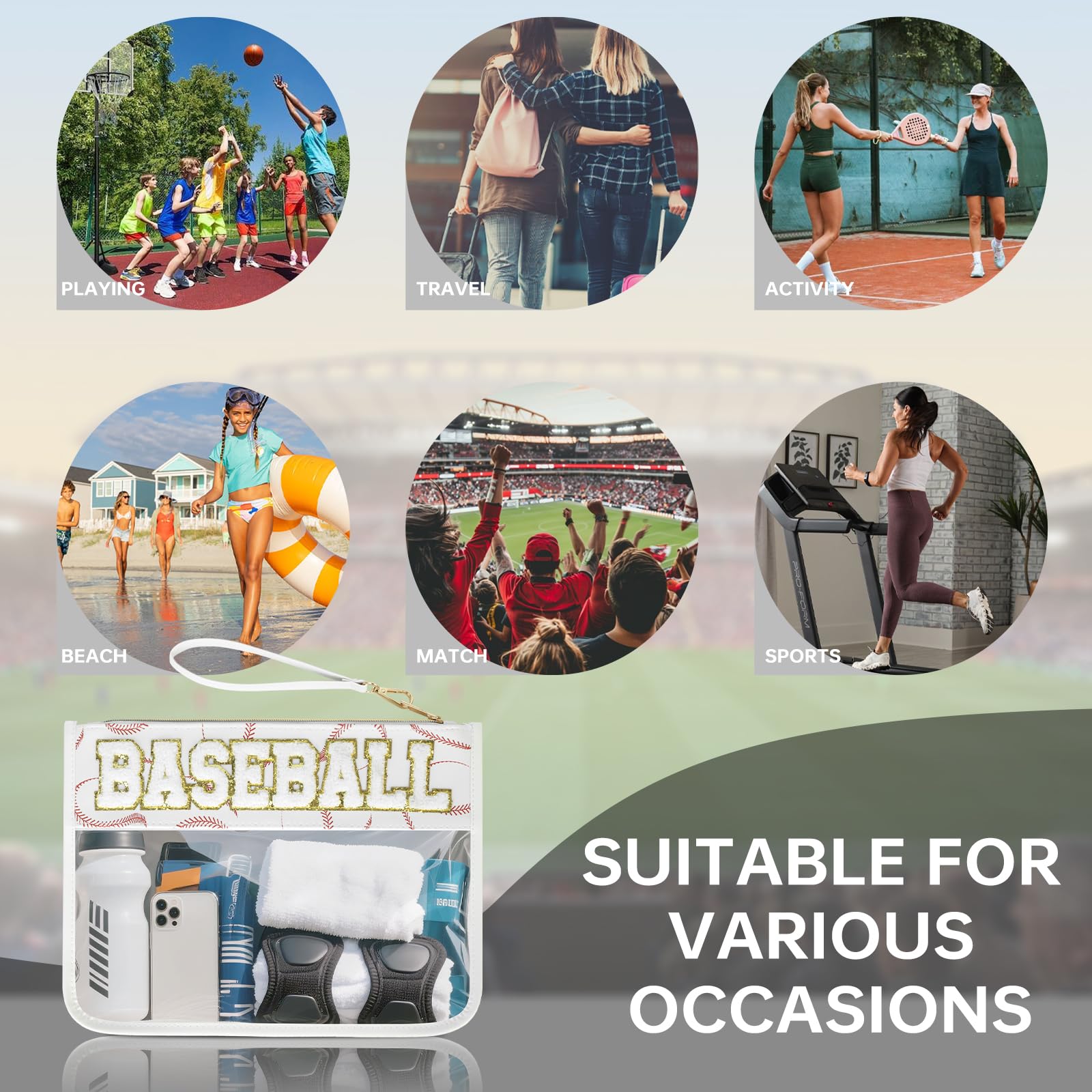 PPeen bolsa de uso múltiple, perfecta para accesorios deportivos y artículos de viaje
