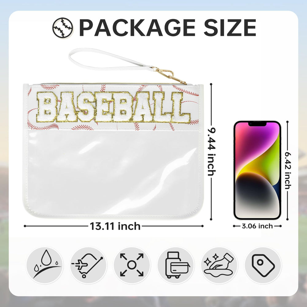 PPeen bolsa con letras chenille brillantes, diseño distintivo para equipo deportivo
