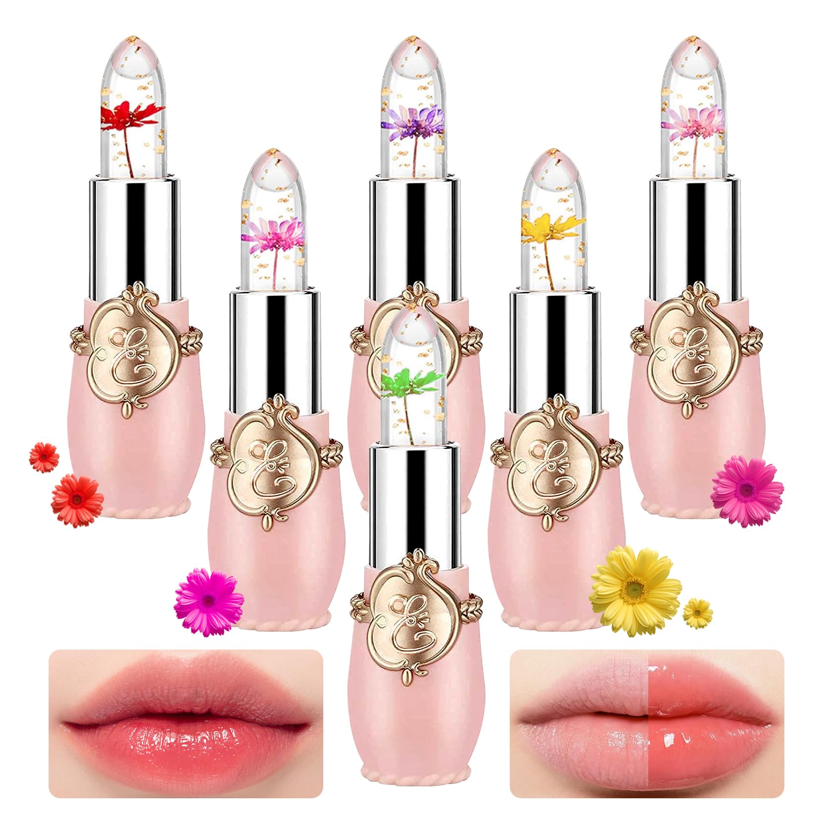 PPPanYiDi labial gelatina con flor muestra hidratación duradera para labios suaves