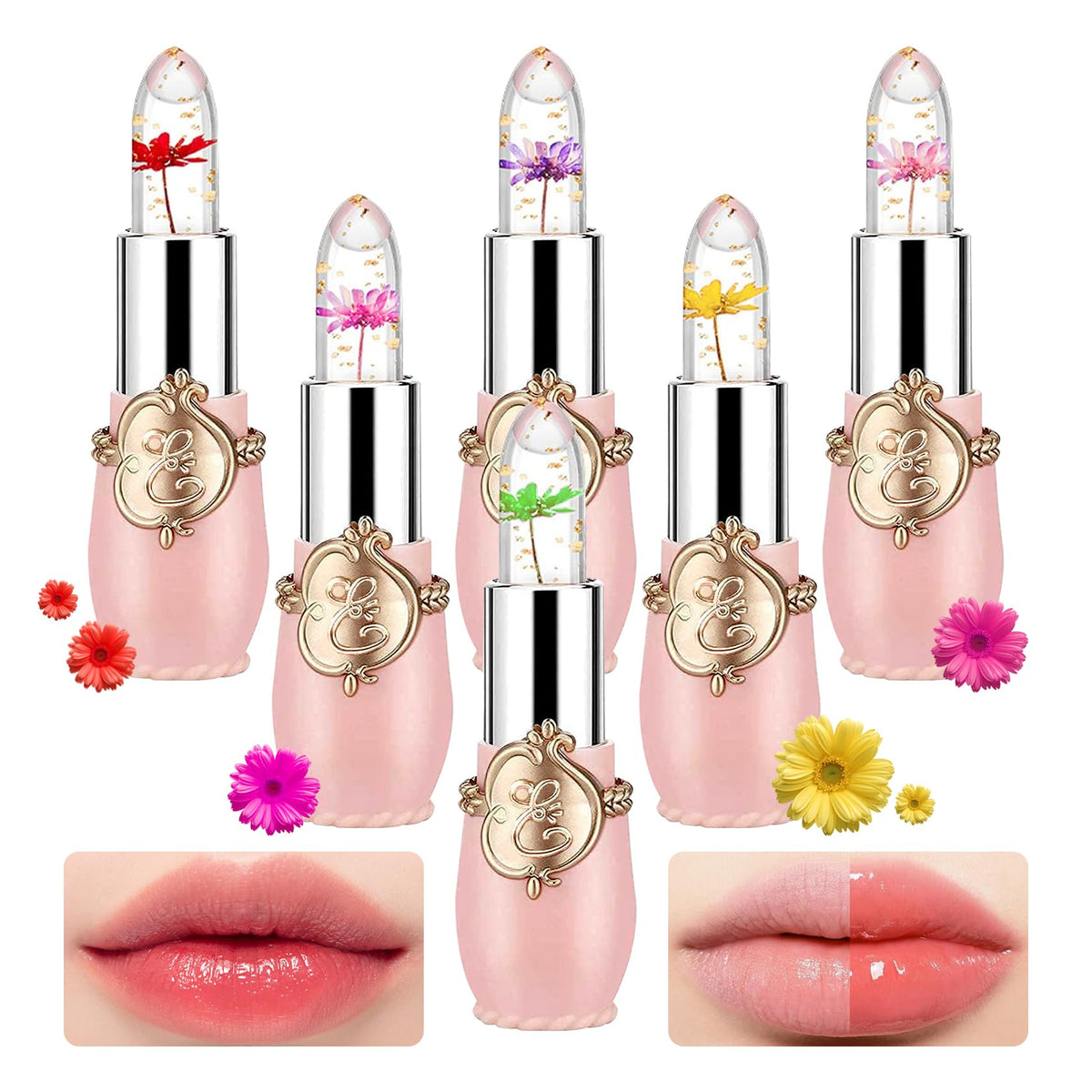 PPPanYiDi labial gelatina con flor muestra hidratación duradera para labios suaves