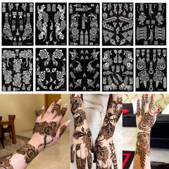 PPVWEY plantillas henna para manos y brazos, arte temporal fácil de aplicar.