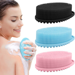 Cepillos exfoliantes de silicona PQRUU pack 3 para limpieza suave y profunda del cuerpo