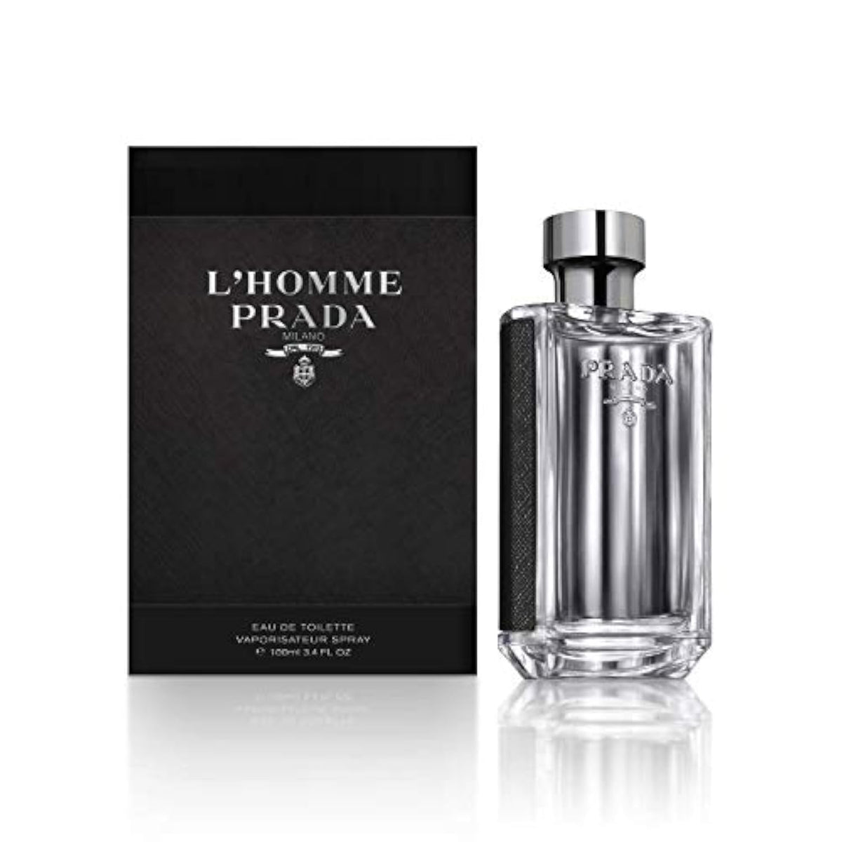 Prada L'Homme agua de toilette, frasco elegante para uso diario.