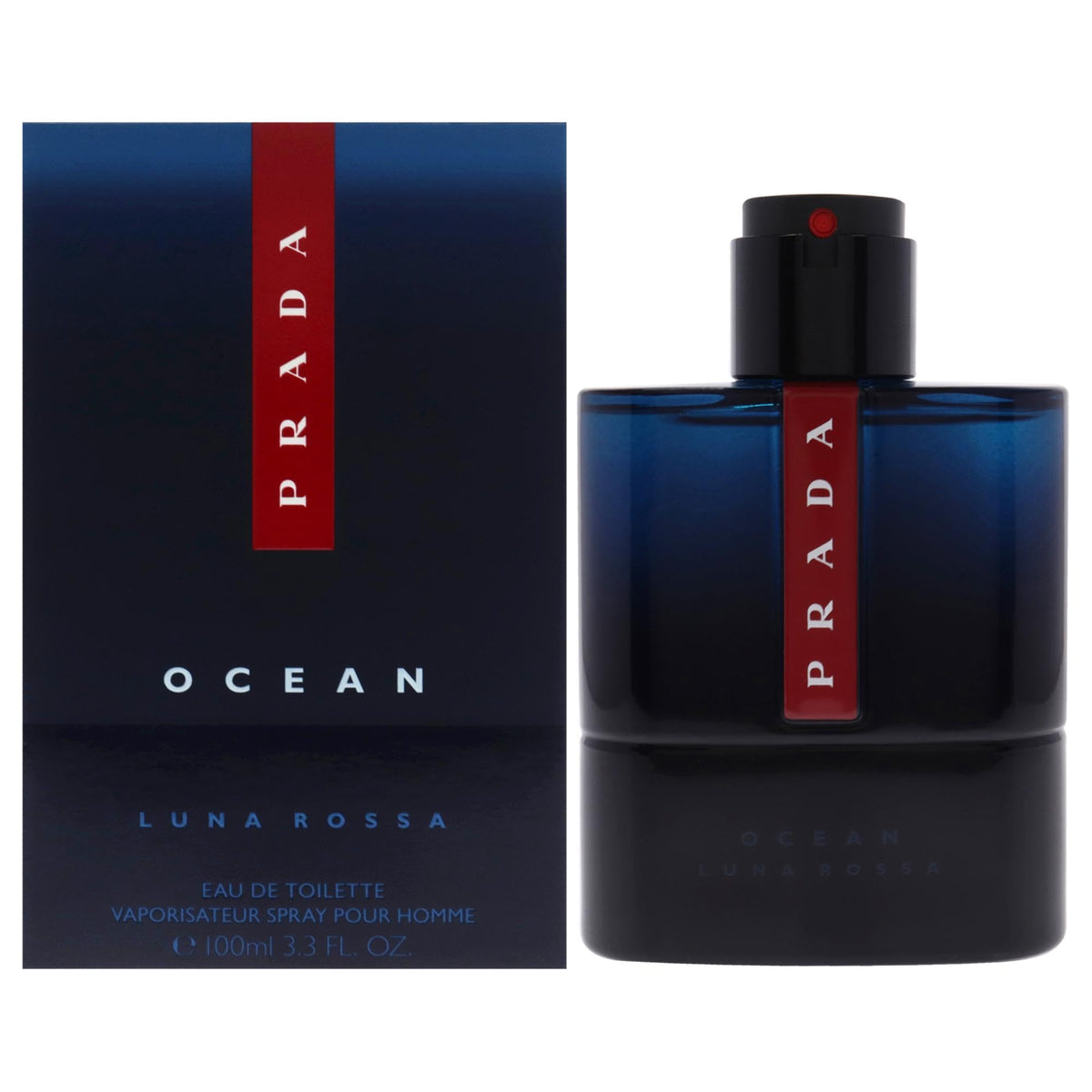 Prada Luna Rossa Ocean, botella elegante para un aura fresca.