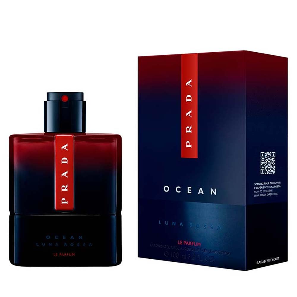 Prada Luna Rossa Ocean Le Parfum, aplicación en el pulso para aroma duradero.