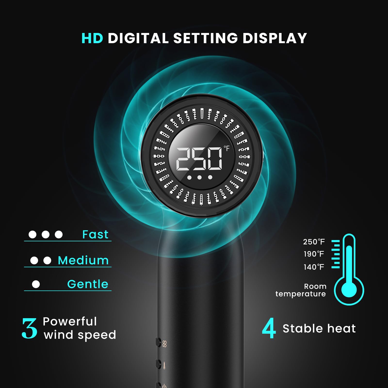 Prastiny secador-silencioso-78db opera con muy poco ruido para uso diario.