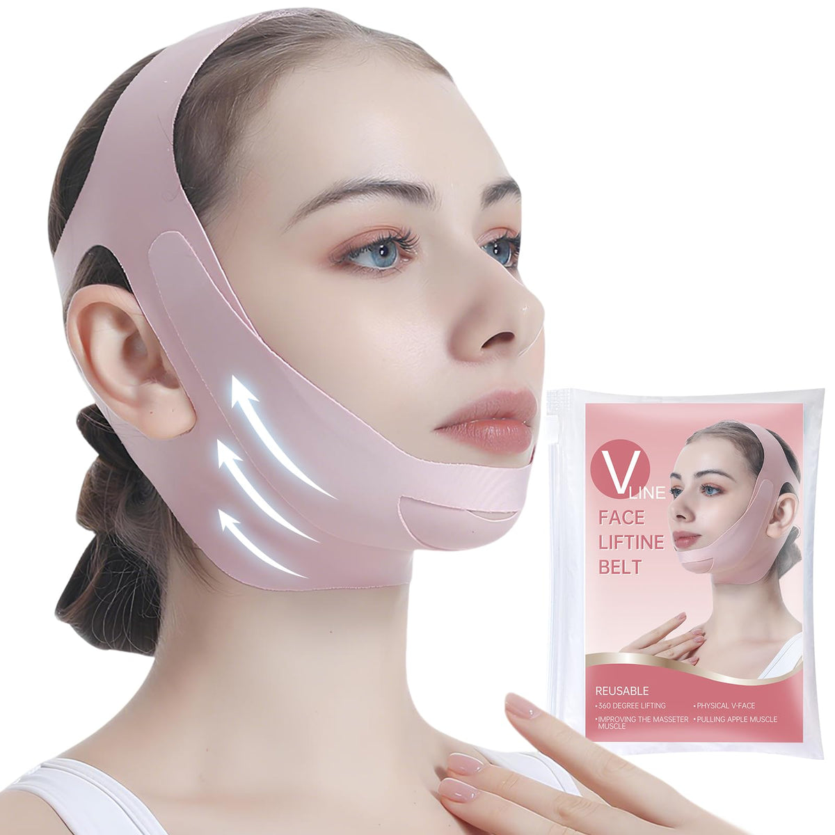 PRAVETTE Cinturón de levantamiento facial: definición de mandíbula para perfil en V