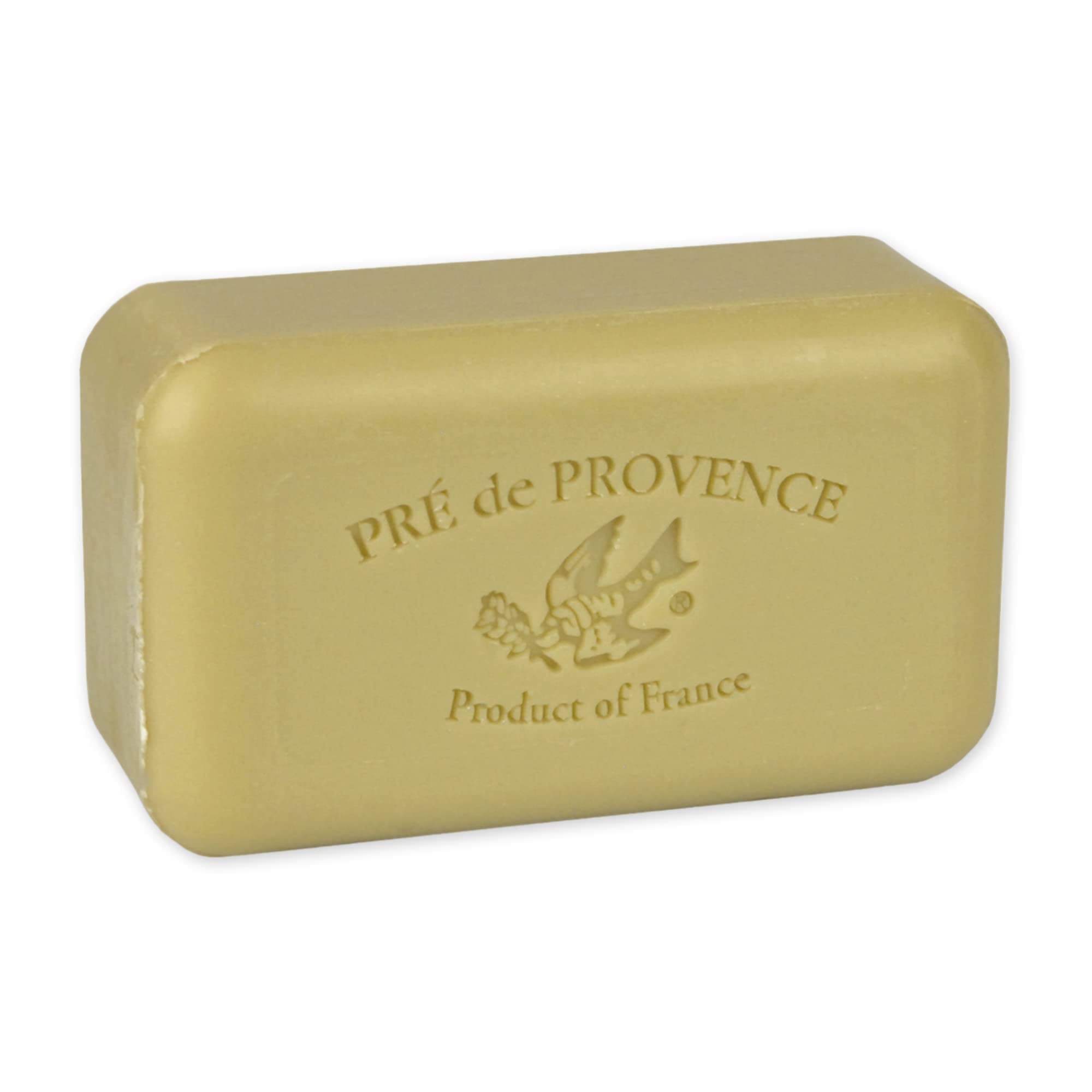 Pre de Provence jabón artesanal Verbena, primer plano de textura suave para piel hidratada.