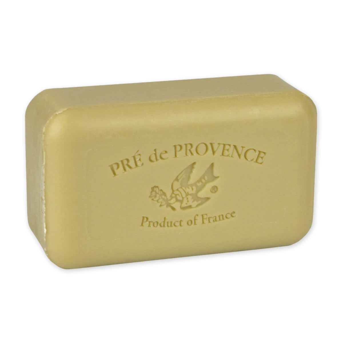 Pre de Provence jabón artesanal Verbena, primer plano de textura suave para piel hidratada.