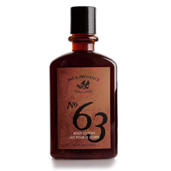 Pre de Provence No.63 men's lotion bottle front view for elegant grooming