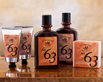 Notas de cuero y tabaco suaves en No.63, final elegante y amaderado.