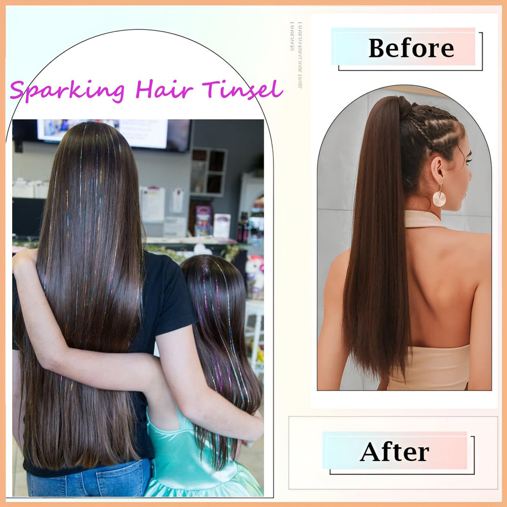 Prehot mechas para fiestas y eventos con brillo capilar