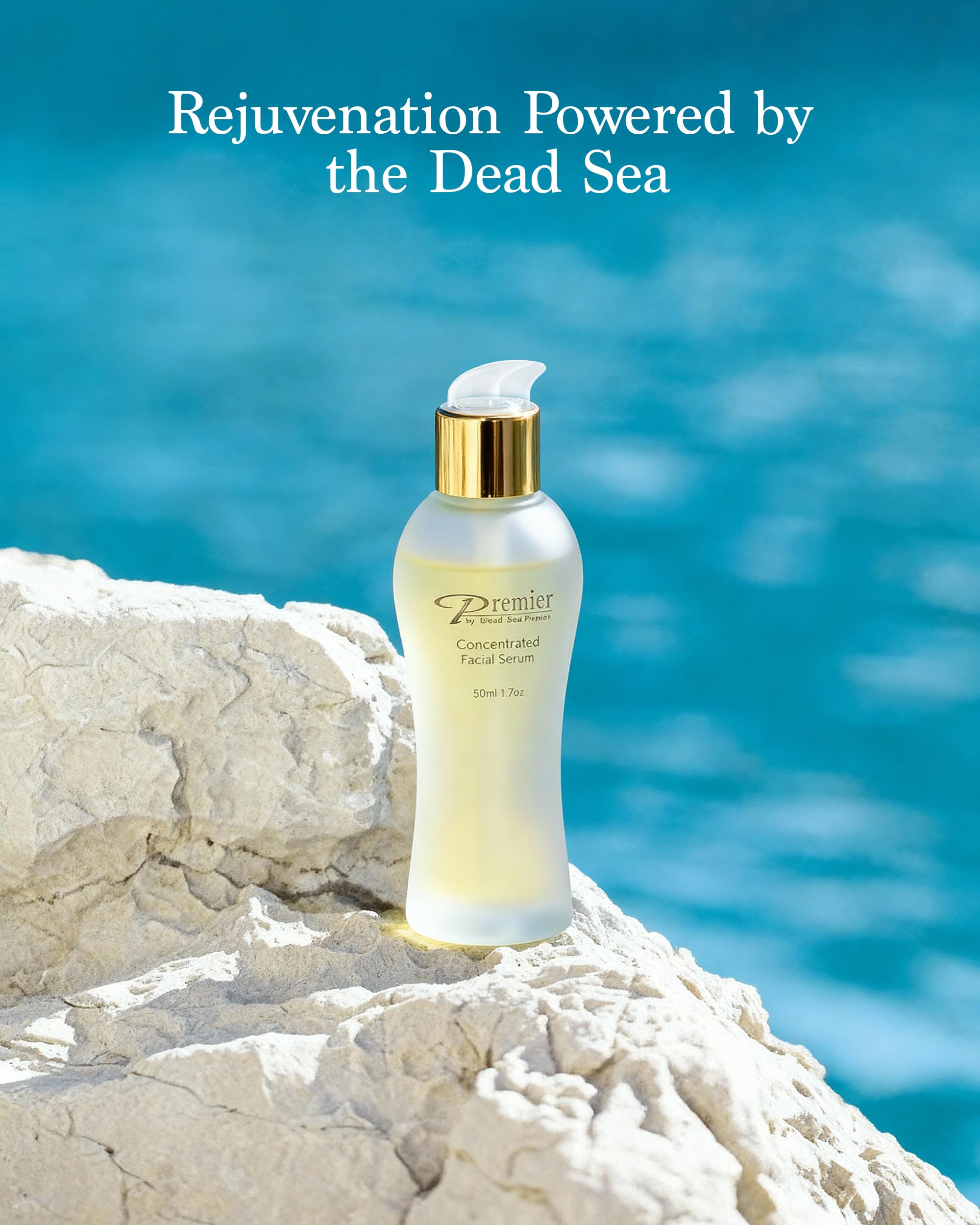 Premier concentrado facial vitamina C mar Muerto, aplicación suave en la piel para una sensación ligera.