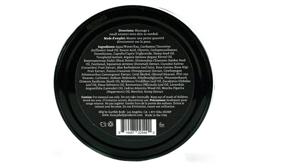 Premium Hemp Extract Daily Intensive Cream massage focus shows soothing relief and soft skin.