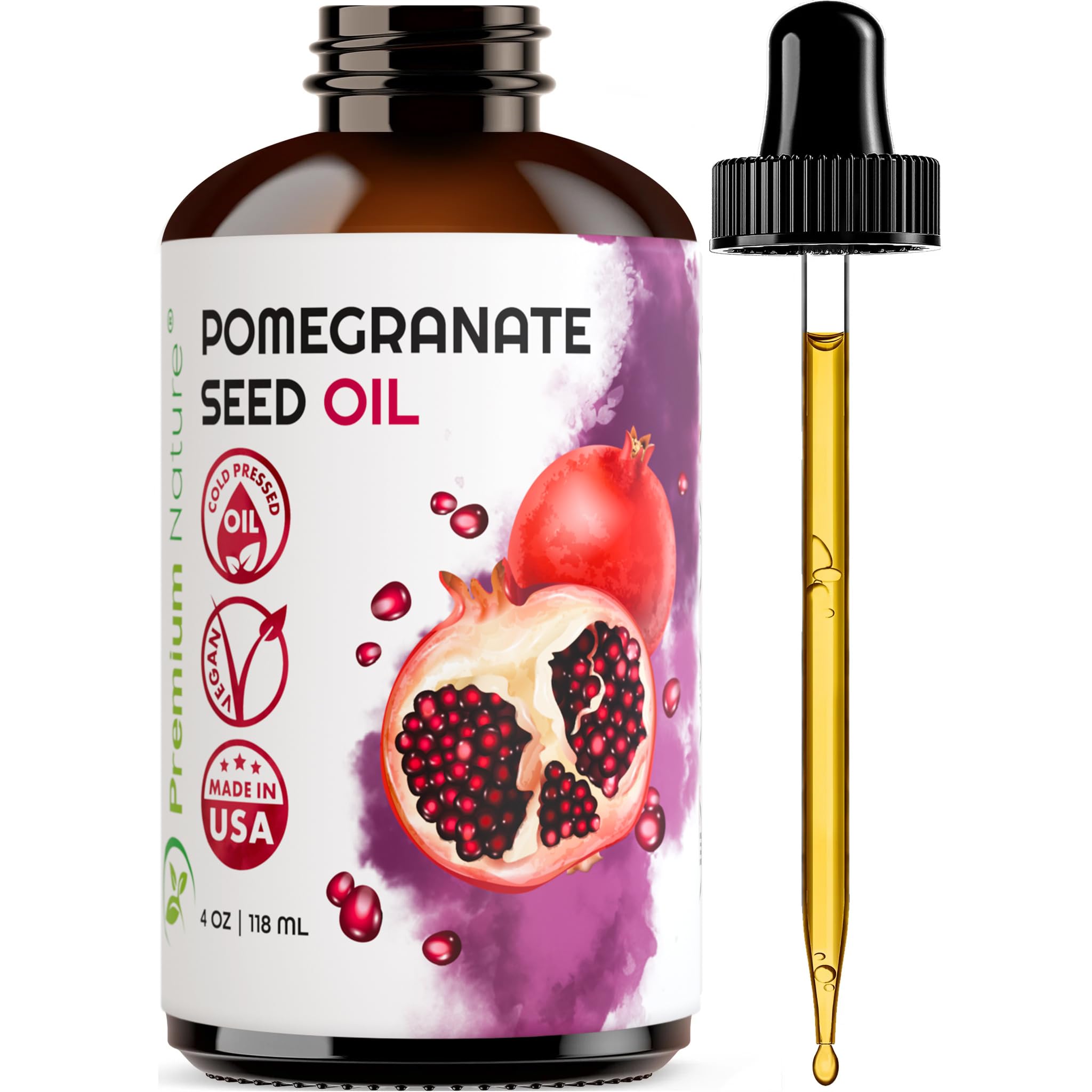 Premium Nature aceite de granada en bote, textura ligera para piel