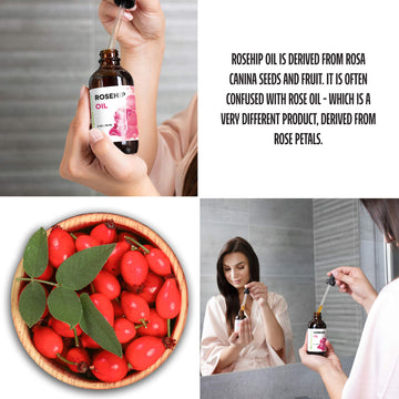 Aplicación con gotero: aceite de rosa para la piel