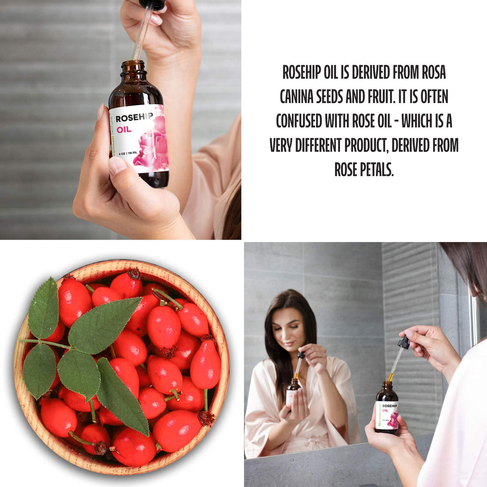 Aplicación con gotero: aceite de rosa para la piel