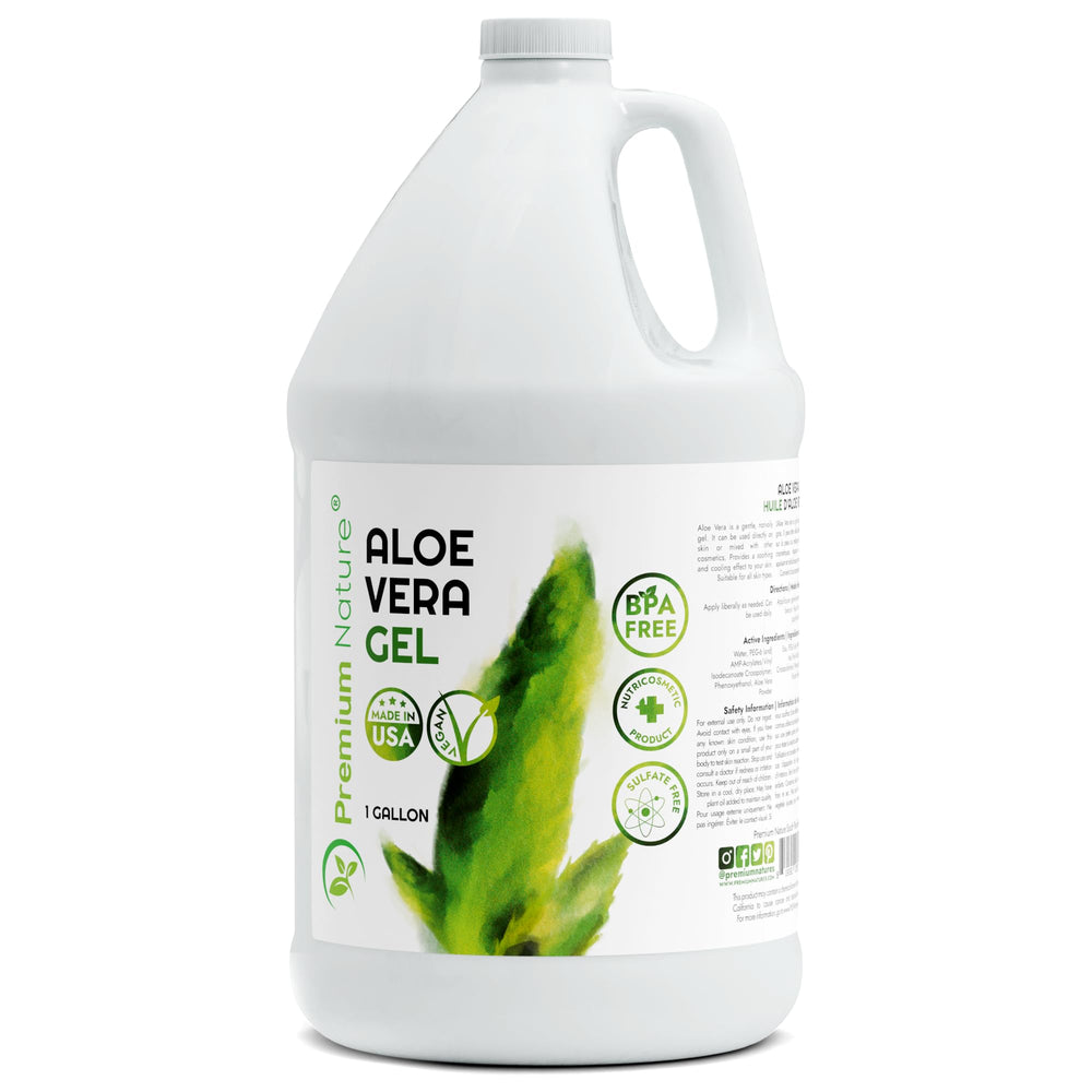 Premium Nature Aloe Vera Puro: uso en rostro y piel para hidratacion suave.