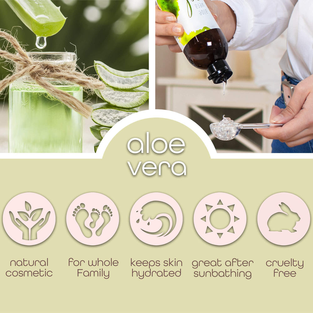 Premium Nature Aloe Vera Puro: perfecto para cuerpo y rostro diario.