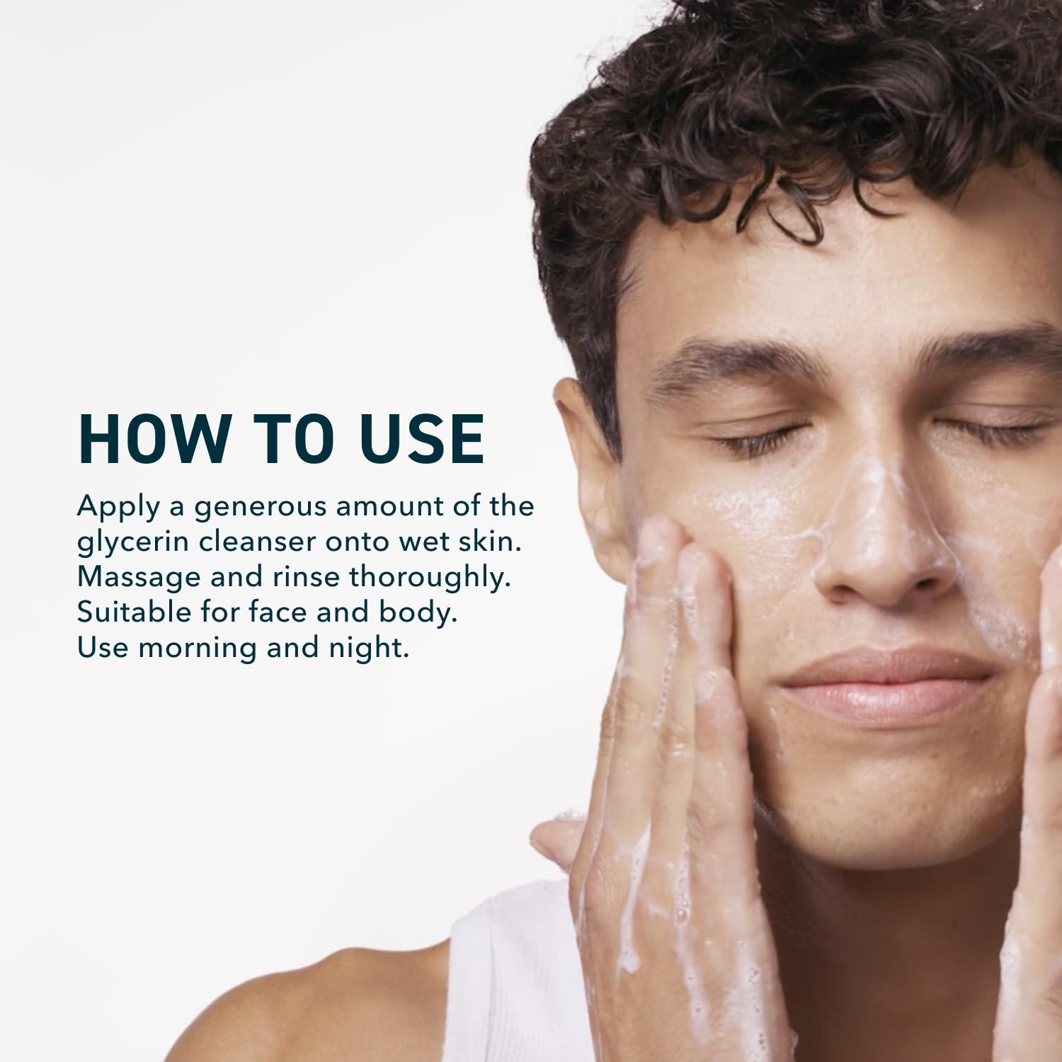 Prequel Gleanser bottle label highlighting fragrance-free formula for sensitive skin.