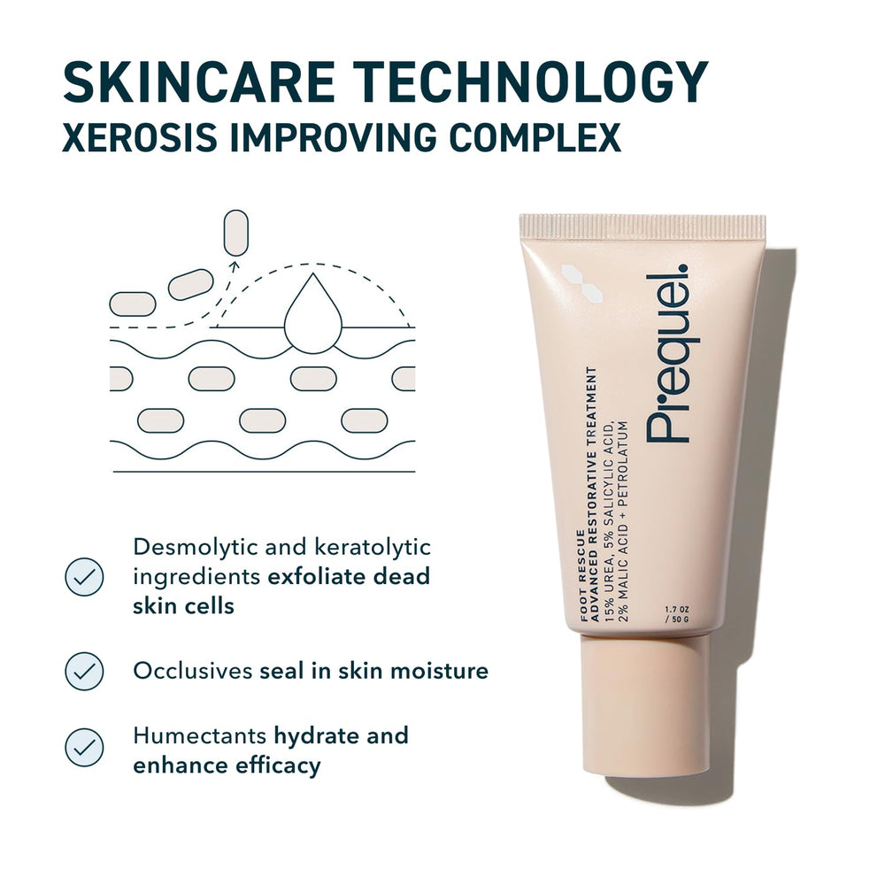 Prequel Skin Foot Rescue: ácido salicílico para exfoliación suave