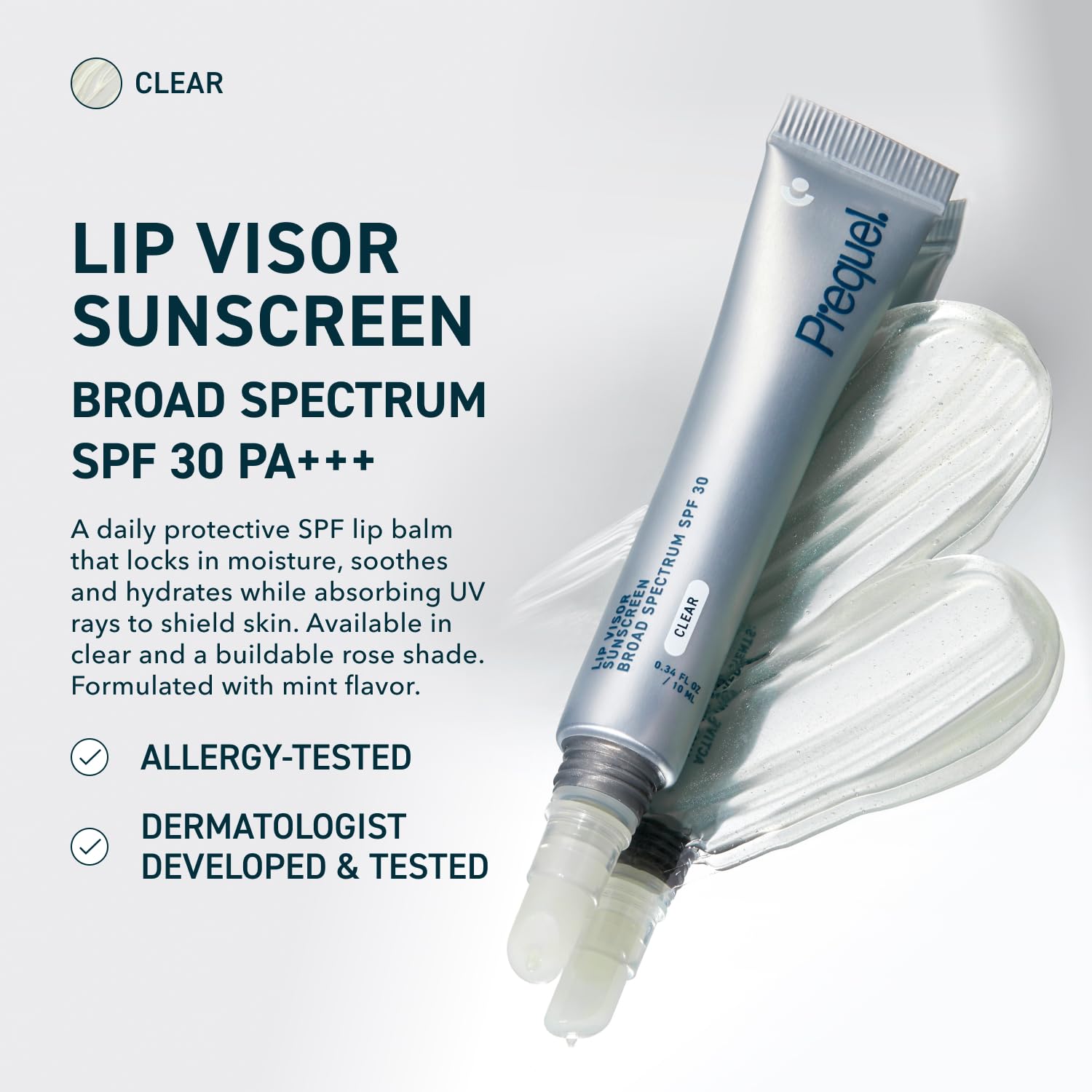 Prequel Skin Lip Visor – acabado semibrillante que aporta hidratación suave.