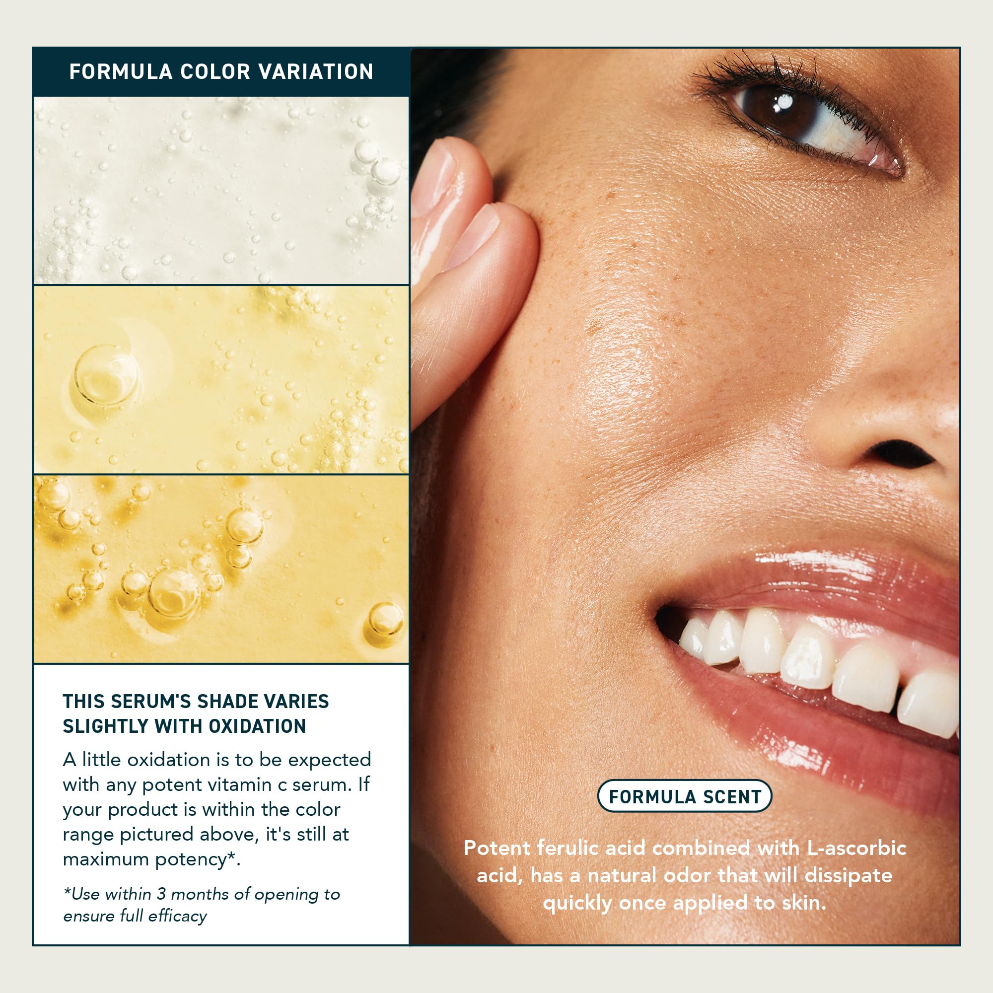 Prequel Skin Lucent-C Serum, resultado luminoso tras semanas de uso.