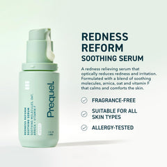 Prequel Skin Redness Reform: aplicación en textura ligera que se absorbe sin grasa.
